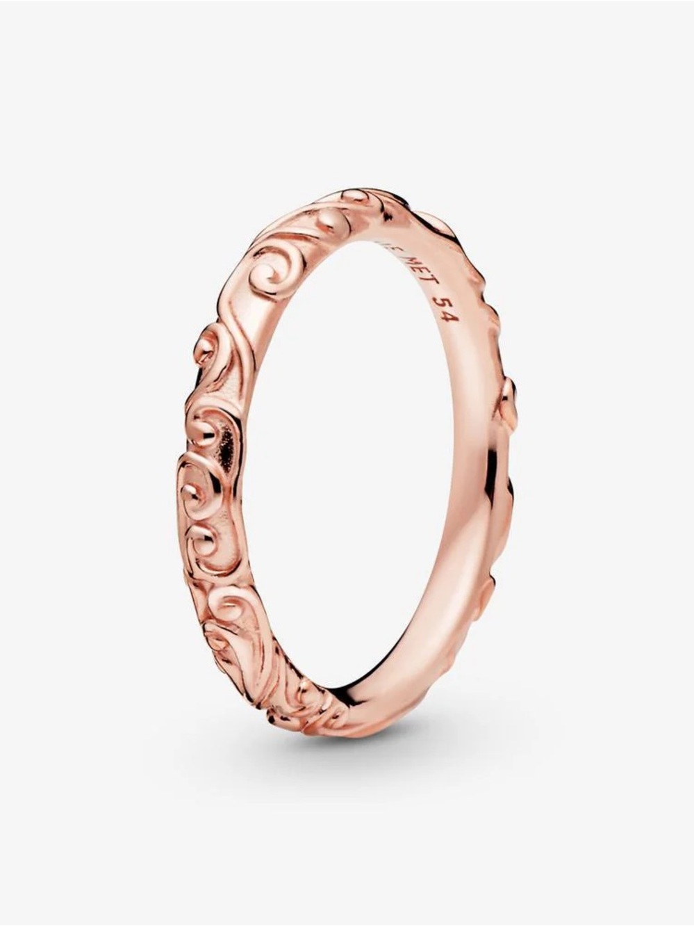 Pandora rose gold plated regal pattern ring size 6